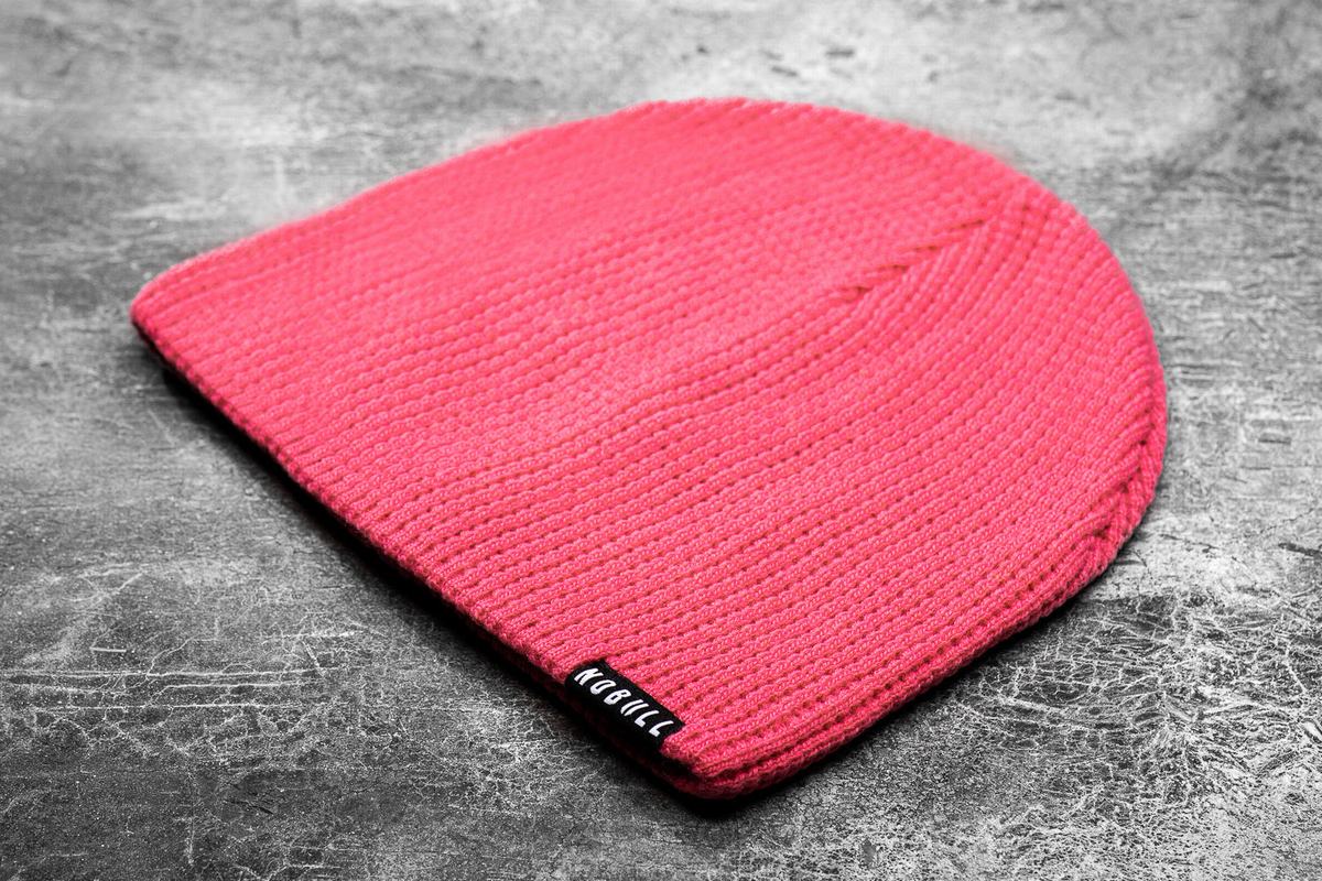 Nobull Waffle Neon Men\'s Beanie Pink | Australia (HV0768)